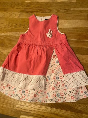 Robe rose fleurie sergent major 24 mois