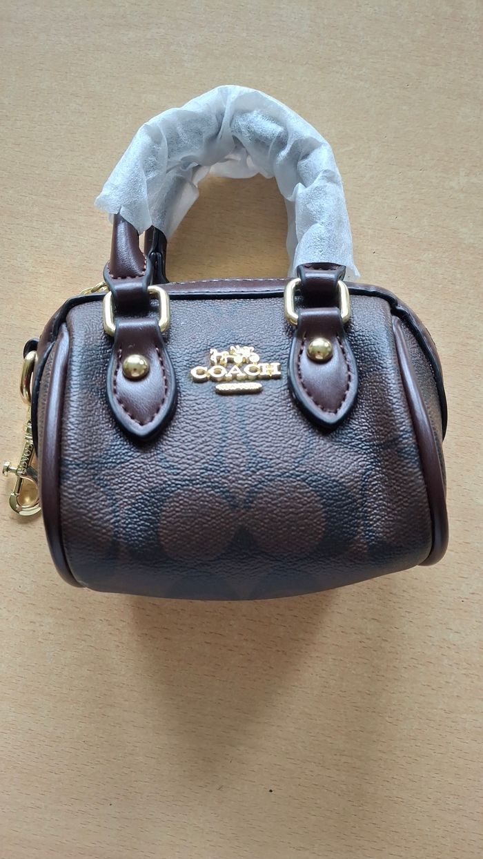 Mini sac à main Coach marron