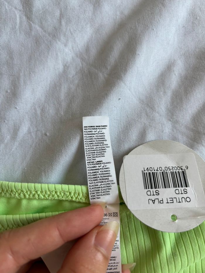 Bas de maillot de bain de bikini vert fluo penti taille M/38 neuf - photo numéro 4