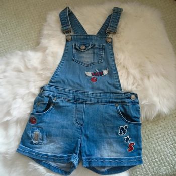 Salopette short jean orchestra 8 ans