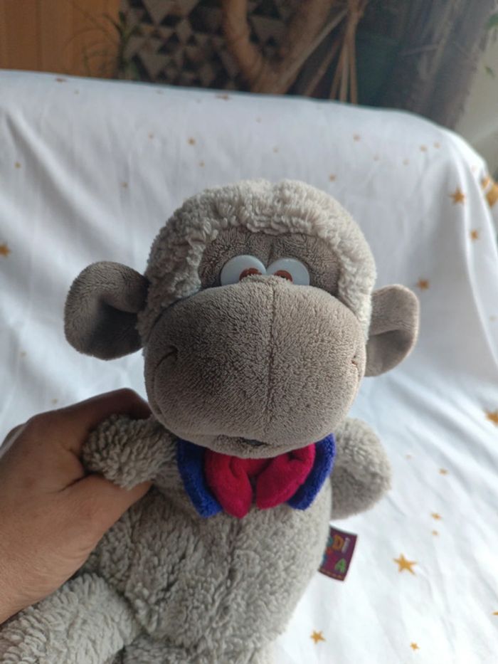 Doudou peluche plush Teddy singe chimpanzé monkey nœud papillon budi basa budibasa - photo numéro 15