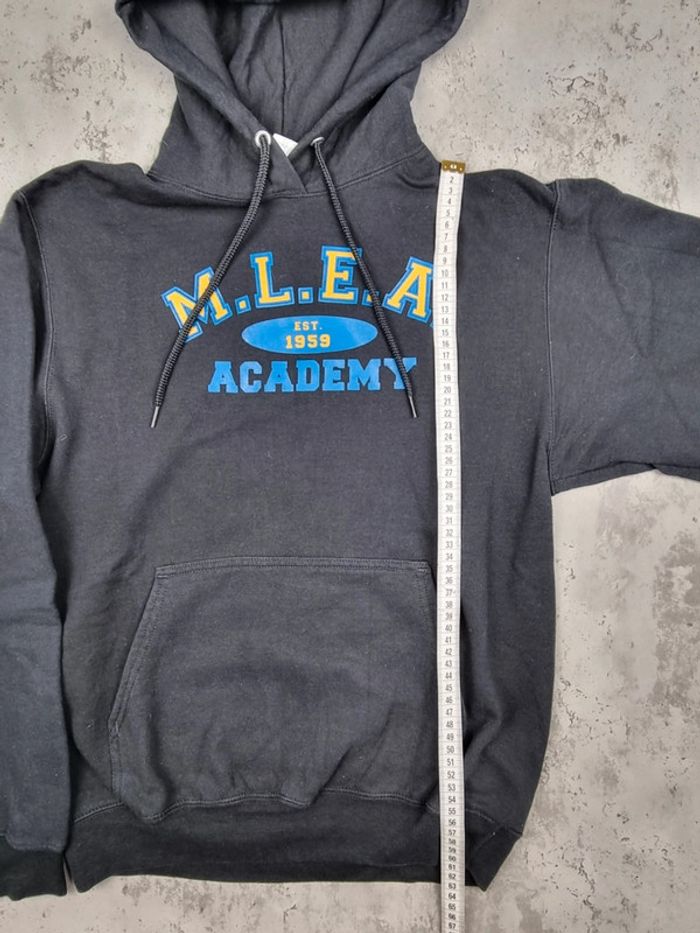 Pull à capuche universitaire "MLEA Academy" Noir – Taille S Hommes - photo numéro 8