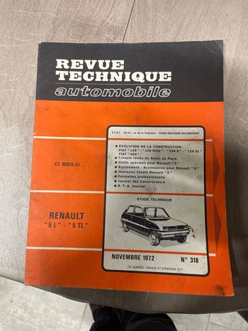 Revue technique Renault r5 l et tl