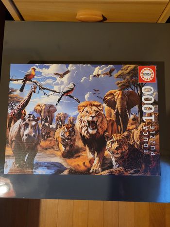 Puzzle 1000 pièces EDUCA "Animaux sauvages" 🦁 complet, excellent état