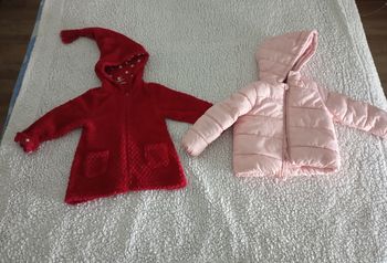 2 manteaux d'automne hiver fille 3 ans