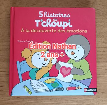Livre cartonné "5 histoires de T'choupi - A la découverte des émotions" 2 ans +