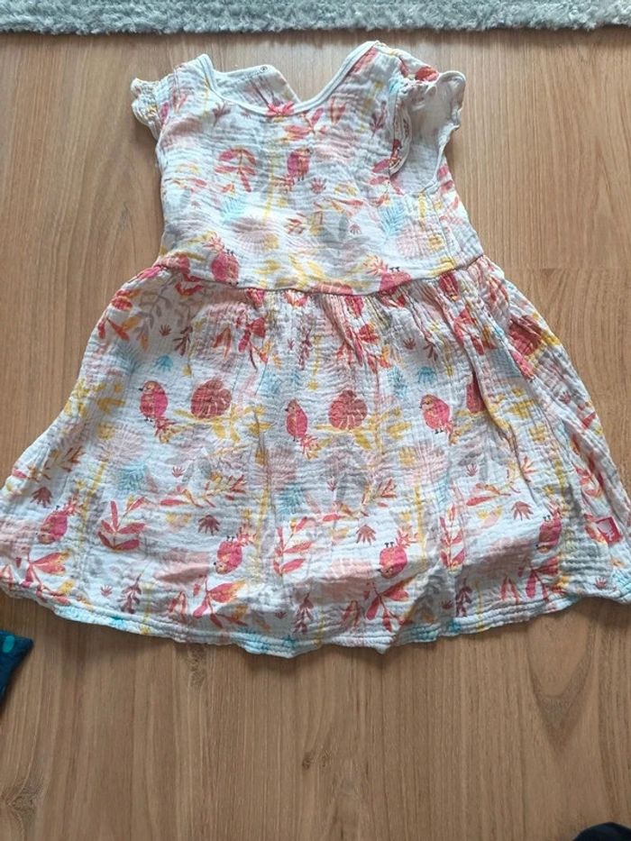 Robe petit béguin en gaz de coton