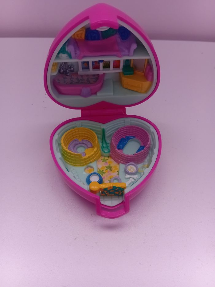 Polly pocket bluebird 1993 Cœur rose Chiens précieux - photo numéro 3