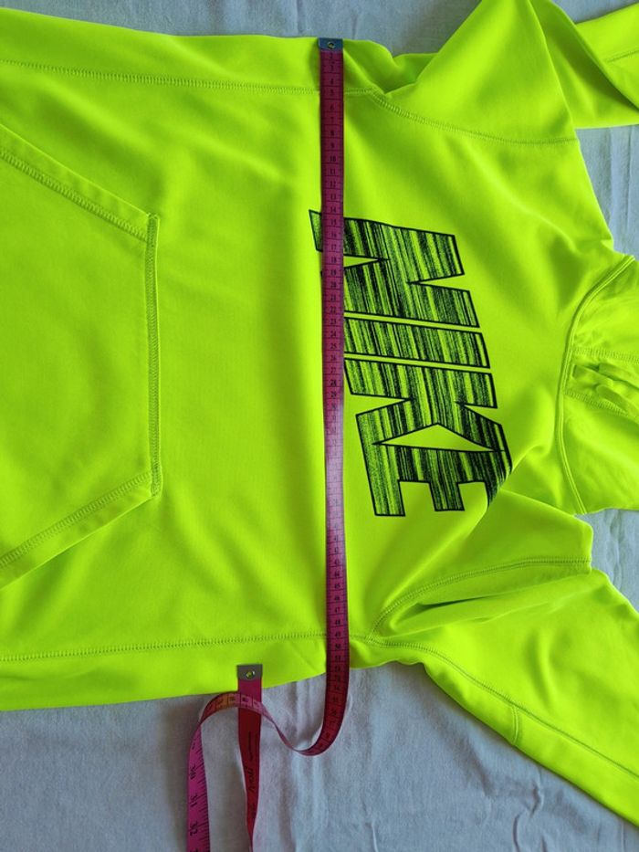 Beau sweat capuche  hoodies Nike jaune fluo - photo numéro 12