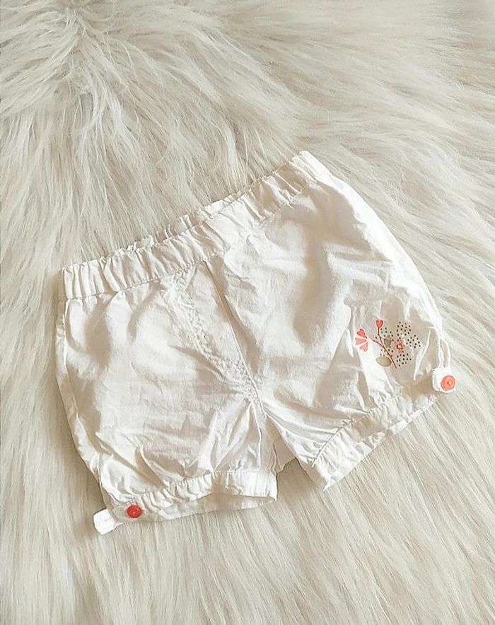 Short été en coton bébé fille 18 mois