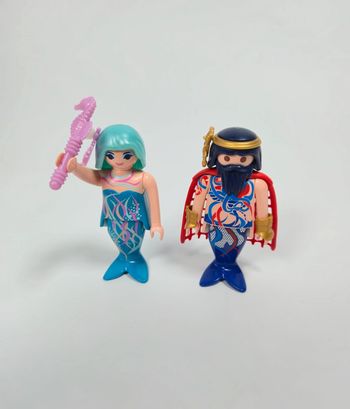 Playmobil Couple Sirènes Roi et Reine des mers