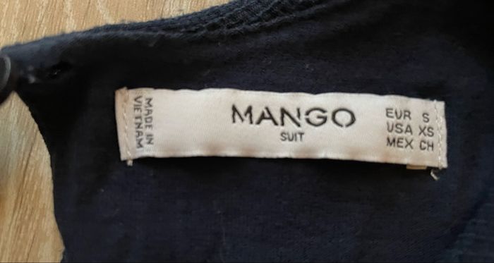 Haut été mango bleu marine doublé taille S - photo numéro 3