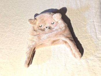 Bonnet Cache Oreilles Visage Chat Dort Oreilles Scratch Vêtement Accessoire Petits Enfants Bébés