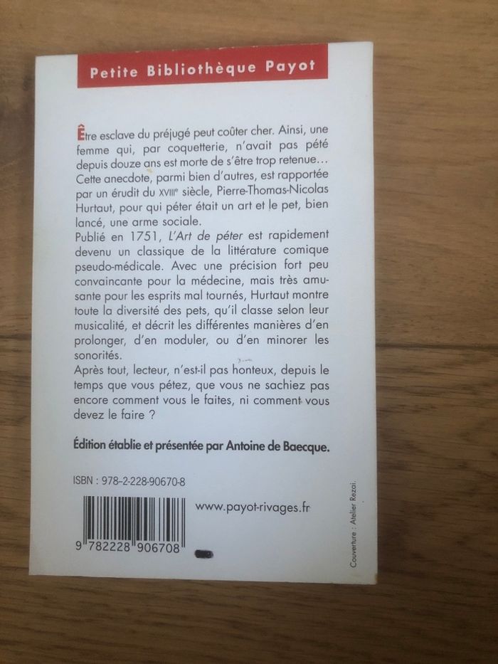 L’art de péter - Pierre Thomas Nicolas Hurtaut - photo numéro 2