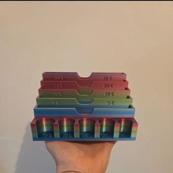 Organisateur de billet et pièce. Budget planner