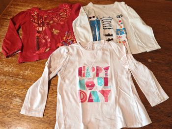 Lot de 3 t shirts fille taille 98 cm
