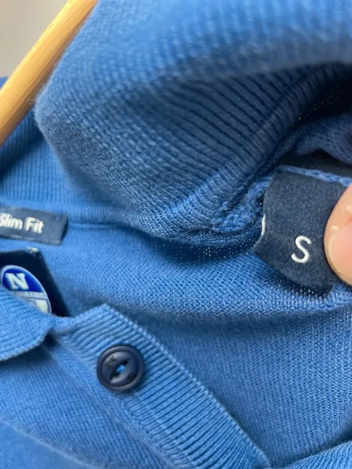 Polo Blue North Sails vintage Slim Fit made in Italy Mens S 🇮🇹 - photo numéro 10