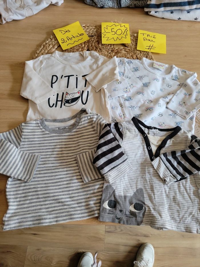 Lots de 4manches longues 50% lots