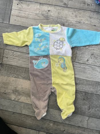 Pyjama velours mixte 3 mois