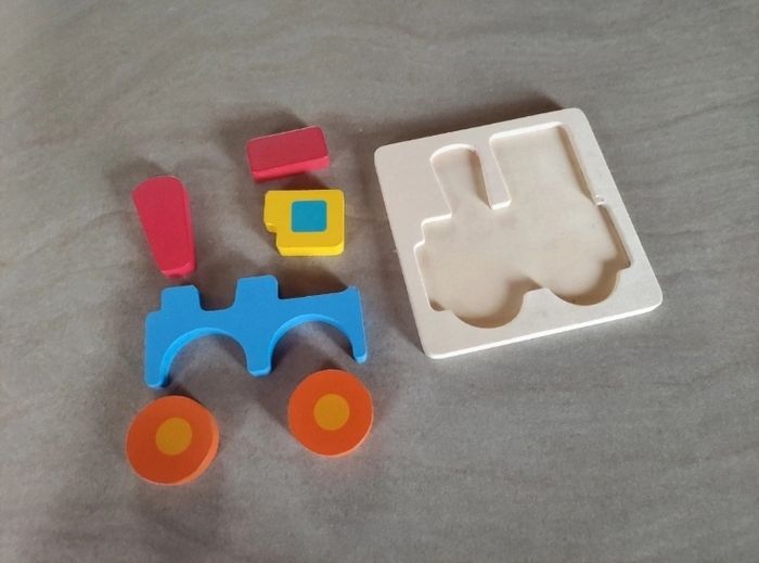 Mini-Puzzle bois locomotive train - photo numéro 2