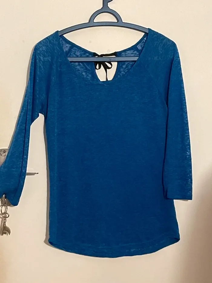 Pull bleu - photo numéro 2