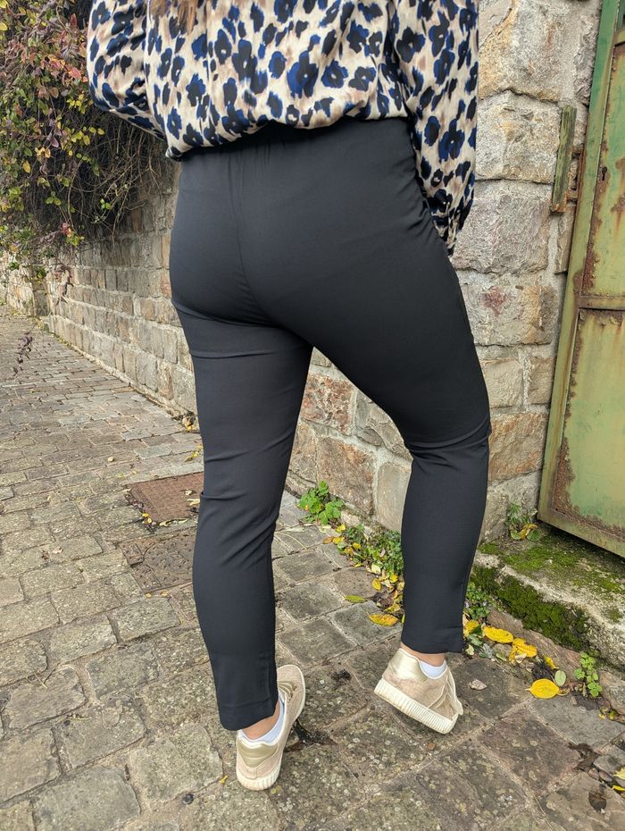 Pantalon noir fluide Vérone avec noeud devant Taille S - photo numéro 5