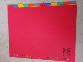 intercalaires colorés 12 positions cartonnés Bruneau