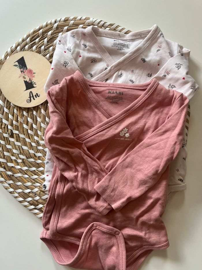 Lot de 2 body manches longues - Kiabi - 1 mois
