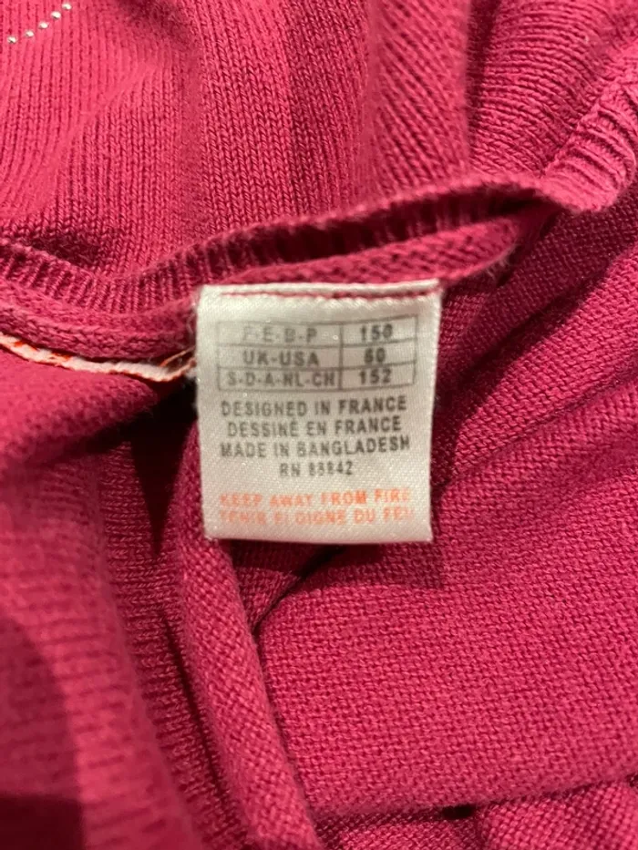 Pull robe rose, dos papillon en bon état taille S - 36 - photo numéro 8