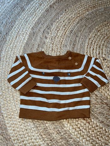 Pull Vertbaudet 6 mois brun
