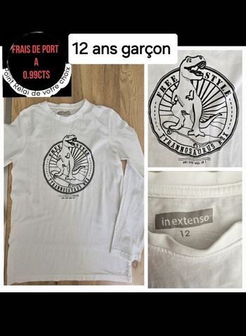 Tee-shirt manche longue 12 ans garçon
