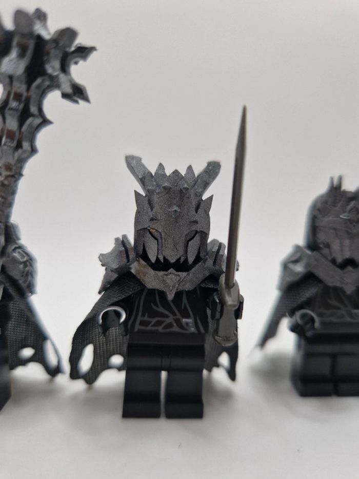Figurines type lego 4 Nazgul custom 3d résine et peint seigneur des anneaux - photo numéro 4