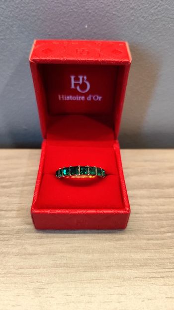 Bague strass verte - 17,7mm