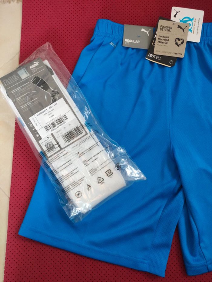 Short Foot OM Marseille+ chaussettes, Puma Authentique Officiel taille Adulte XS, Neuf - photo numéro 13