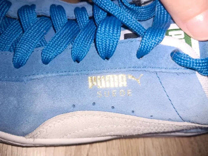 Baskets Puma taille 41 Suède Bleu Vintage Authentique - photo numéro 3