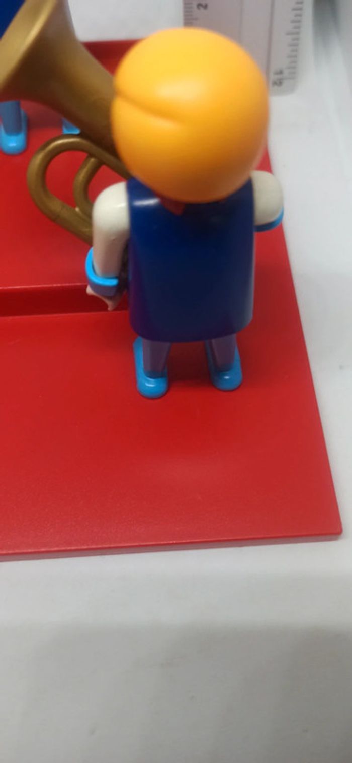 groupe de musiciens vintage avec instruments de musique et scène playmobil - photo numéro 13