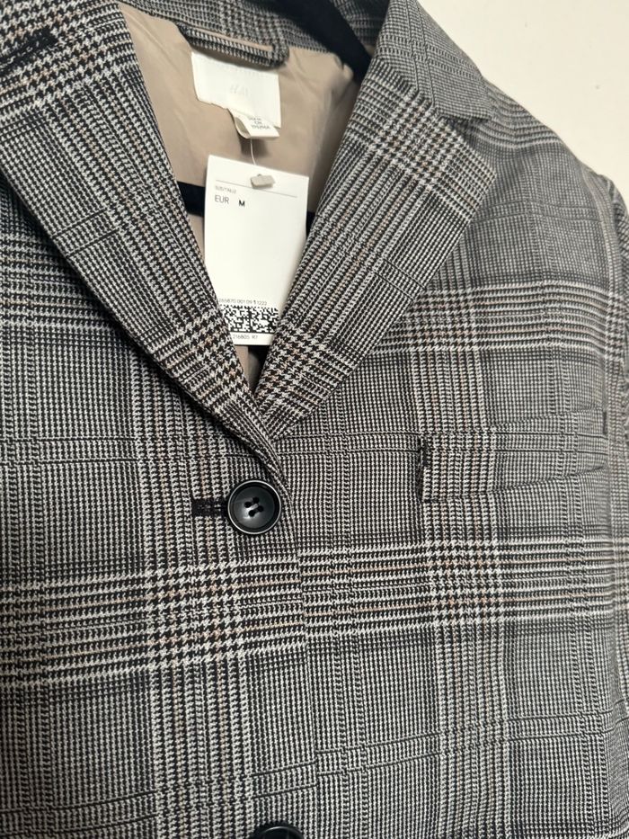 Blazer carreaux boutons droit L H&M - photo numéro 4