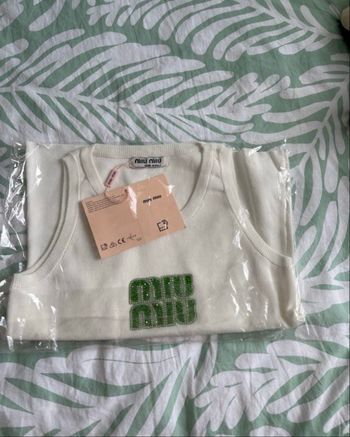 Débardeur miu miu blanc et vert 