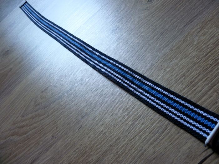 Ceinture Garçon Gémo accessoire tissu bleu TBE taille 70 cm - photo numéro 2