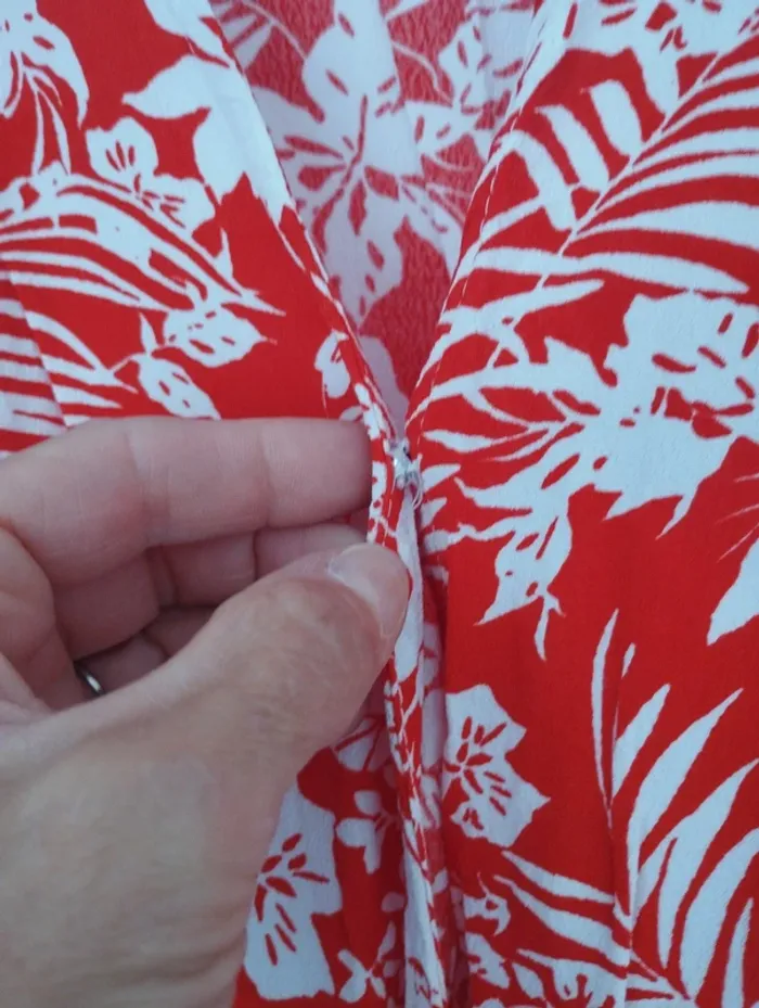 Robe longue rouge à fleurs Eléonore promod S - photo numéro 8