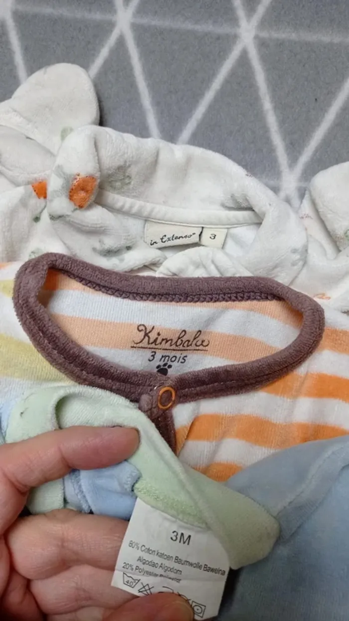 🦁Lot 5 pyjamas hiver, garçon 3 mois - photo numéro 9