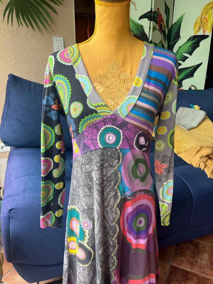 Robe Desigual multicolore – Taille L – Très bon état ! - photo numéro 3