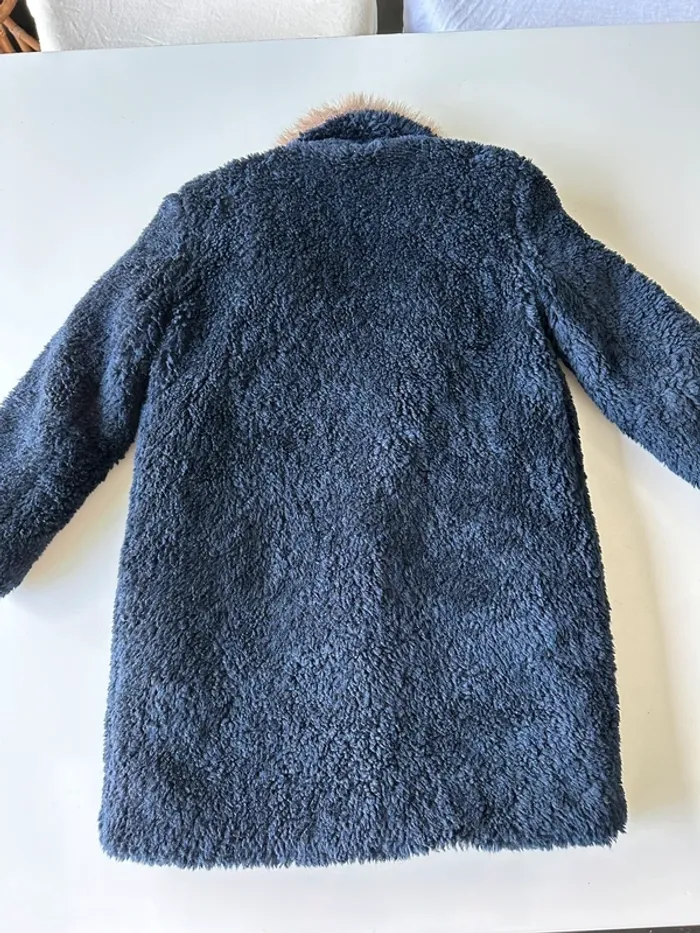 Manteau bleu marine col CKS - photo numéro 9