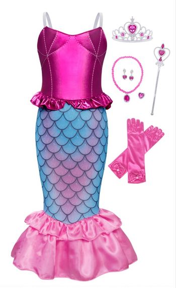 Déguisement sirène rose et ces accessoires Taille 4-5ans