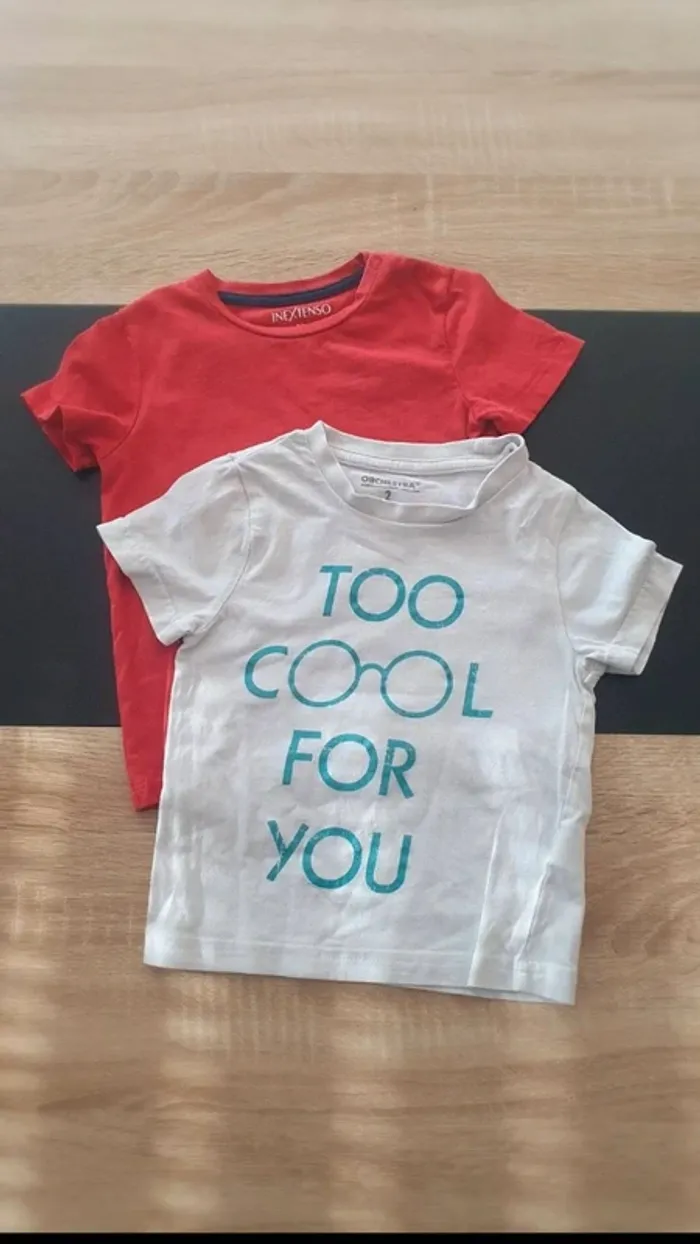 Lot de 2 tee-shirts manches courtes 2 ans - 92 cm