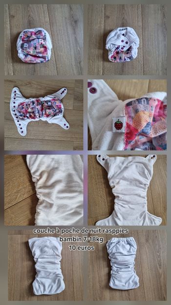 Couche à poche de nuit Rasppies