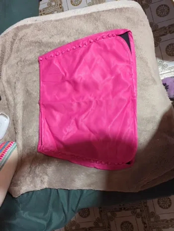 Jupe satinée rose fuschia