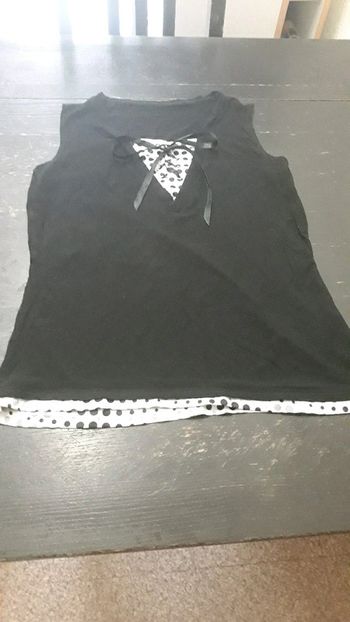 Haut noir vintage femme M/L