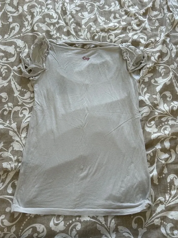 T-shirt cop copine blanc cassé taille 36 - photo numéro 3