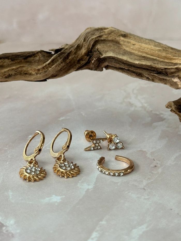 Ear cuff bagues d’oreilles en laiton or sans nickel lot de 5 boucles